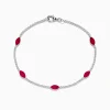 Effy Jewelry Ruby Royale 14K White Gold Ruby and Diamond Tennis Bracelet | Bracelets