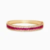 Effy Jewelry Ruby Royale 14K Yellow Gold Marquise Cut Ruby and Diamond Bangle, 6.25 TCW | Bracelets