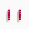 Effy Jewelry Ruby Royale 14K Yellow Gold Ruby 3/4" Hoop Earrings | Earrings