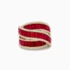 Effy Jewelry Ruby Royale 14K Yellow Gold Ruby and Diamond Ring | Rings