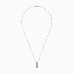 Effy Jewelry Ruby Royale 14K Yellow Gold Princess Cut Ruby Pendant, 1.17 TCW | Necklaces & Pendants