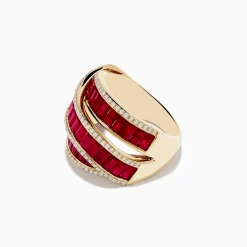 Effy Jewelry Ruby Royale 14K Yellow Gold Ruby and Diamond Ring | Rings