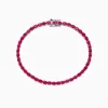 BH Multi Ruby Royale Sterling Silver Ruby Tennis Bracelet, 6.99 TCW | Bracelets