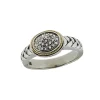 Effy Jewelry 925 S. Silver u0026 18K Gold Diamond Ring, .11 TCW | Rings