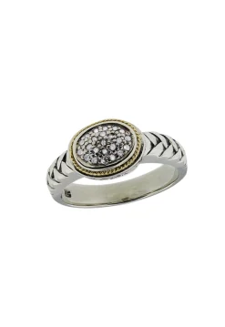 Effy Jewelry 925 S. Silver u0026 18K Gold Diamond Ring, .11 TCW | Rings