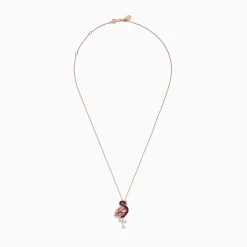 Effy Jewelry Safari 14K Rose Gold Ruby and Diamond Flamingo Pendant | Necklaces & Pendants
