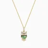 BH Multi Safari 14K Yellow Gold Abalone and Diamond Owl Pendant | Necklaces & Pendants