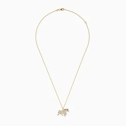 Effy Jewelry Safari 14K Yellow Gold and Diamond Horse Pendant | Necklaces & Pendants