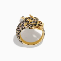 Effy Jewelry Safari 14K Yellow Gold Brown Diamond Dragon Ring | Rings