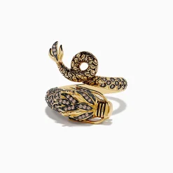 Effy Jewelry Safari 14K Yellow Gold Brown Diamond Dragon Ring | Rings