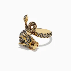 Effy Jewelry Safari 14K Yellow Gold Brown Diamond Dragon Ring | Rings