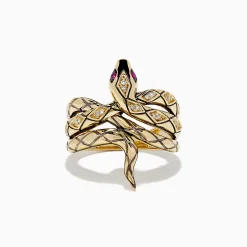 BH Multi Safari 14K Yellow Gold Diamond Snake Ring | Rings