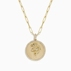 BH Multi Safari 14K Yellow Gold Diamond Dragon Pendant | Necklaces & Pendants