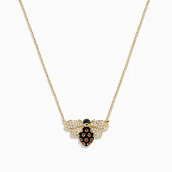 Effy Jewelry Safari 14K Yellow Gold Diamond and Citrine Bee Necklace | Necklaces & Pendants