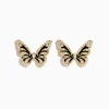 Effy Jewelry Safari 14K Yellow Gold Diamond Butterfly Stud Earrings | Earrings