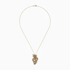 Effy Jewelry Safari 14K Yellow Gold Diamond Dragon Pendant, 0.59 TCW | Necklaces & Pendants