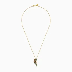 Effy Jewelry Safari 14K Yellow Gold Diamond, Citrine and Tsavorite Lizard Pendant | Necklaces & Pendants