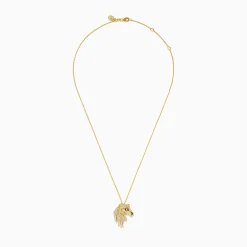 Effy Jewelry Safari 14K Yellow Gold Diamond,Black Diamond Horse Pendant | Necklaces & Pendants