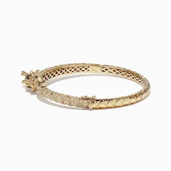 Effy Jewelry Safari 14K Yellow Gold Diamond Dragon Bangle, 1.83 TCW | Bracelets