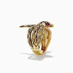 BH Multi Safari 14K Yellow Gold Diamond Snake Ring | Rings
