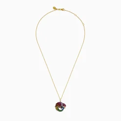 Effy Jewelry Safari 14K Yellow Gold Multi Color Sapphire and Diamond Chameleon Pendant | Necklaces & Pendants