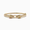 Effy Jewelry Safari 14K Yellow Gold Ruby and Diamond Dragon Bangle | Bracelets