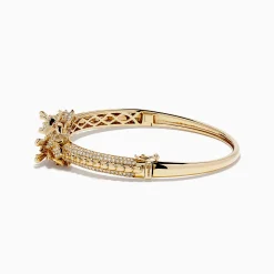 Effy Jewelry Safari 14K Yellow Gold Ruby and Diamond Dragon Bangle | Bracelets