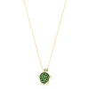 Effy Jewelry Safari 14K Yellow Gold Tsavorite and Diamond Mini Turtle Pendant | Necklaces & Pendants
