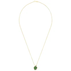Effy Jewelry Safari 14K Yellow Gold Tsavorite and Diamond Mini Turtle Pendant | Necklaces & Pendants
