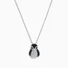 Effy Jewelry Safari Sterling Silver Diamond and Black Sapphire Penguin Pendant, 1.03 TCW | Necklaces & Pendants