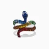 Effy Jewelry 925 Safari Sterling Silver Multi Sapphire Snake Ring | Rings