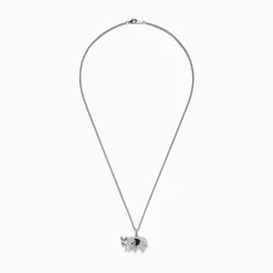 Effy Jewelry Safari Sterling Silver Multi Sapphire and Tsavorite Elephant Pendant, 2.20 TCW | Necklaces & Pendants