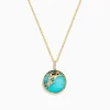 Effy Jewelry Seaside 14K Gold Amazonite and Diamond Dolphins Pendant | Necklaces & Pendants