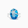 BH Multi Seaside 14K Gold Blue Topaz and Diamond Starfish Ring, 13.74 TCW | Rings