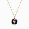 Effy Jewelry Seaside 14K Gold Lapis and Diamond Seahorse Pendant | Necklaces & Pendants