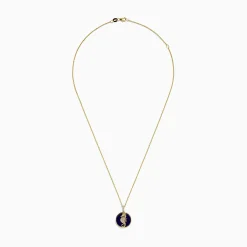 Effy Jewelry Seaside 14K Gold Lapis and Diamond Seahorse Pendant | Necklaces & Pendants