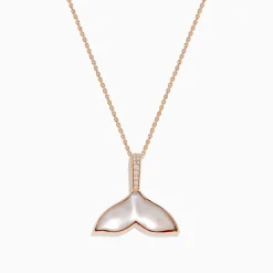 Effy Jewelry Seaside 14K Gold Quartz Crystal, Mother of Pearl and Diamond Pendant | Necklaces & Pendants