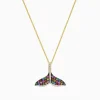 BH Multi Seaside 14K Gold Sapphire u0026 Diamond Whale's Tail Pendant, 0.82 TCW | Necklaces & Pendants