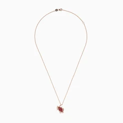 Effy Jewelry Seaside 14K Rose Gold Diamond and Ruby Crab Pendant | Necklaces & Pendants