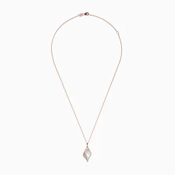 Effy Jewelry Seaside 14K Rose Gold Quartz Crystal, Mother of Pearl, Diamond Pendant | Necklaces & Pendants