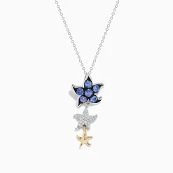 Effy Jewelry Seaside 14K Two-Tone Gold Tanzanite and Diamond Starfish Pendant | Necklaces & Pendants