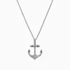 Effy Jewelry Seaside 14K White Gold Diamond Anchor Pendant, 0.21 | Necklaces & Pendants