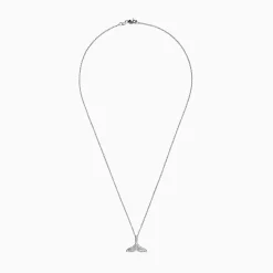Effy Jewelry Seaside 14K White Gold Diamond Whale's Tail Pendant, 0.28 TCW | Necklaces & Pendants