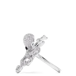 Effy Jewelry Seaside 14K White Gold Diamond Octopus Ring, 1.33 TCW | Rings