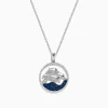 Effy Jewelry Seaside 14K White Gold Sapphire u0026 Diamond Dolphins Pendant, 0.65 TCW | Necklaces & Pendants