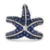 Effy Jewelry Seaside 14K White Gold Sapphire u0026 Diamond Starfish Ring | Rings