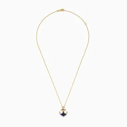 Effy Jewelry Seaside 14K Yellow Gold Blue Sapphire and Diamond Anchor Pendant | Necklaces & Pendants
