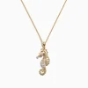 Effy Jewelry Seaside 14K Yellow Gold Diamond Seahorse Pendant, 0.15 TCW | Necklaces & Pendants