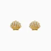 Effy Jewelry Seaside 14K Yellow Gold Diamond Seashell Earrings | Earrings