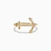 Effy Jewelry Seaside 14K Yellow Gold Diamond Anchor Ring | Rings